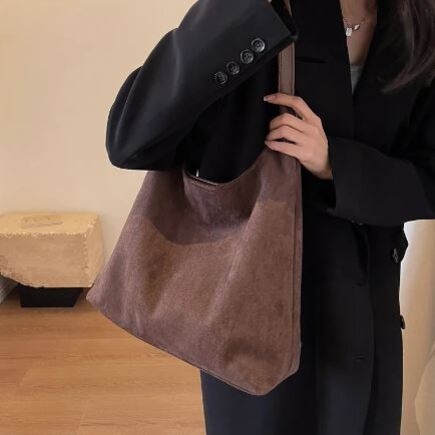 Cozy Suede Shoulder Bag