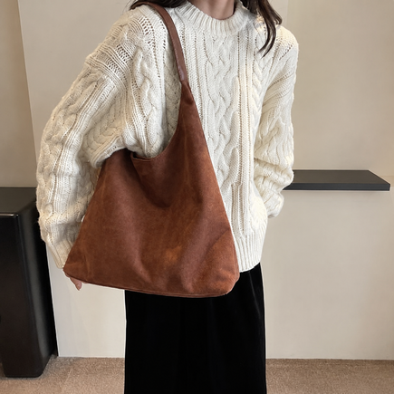 Cozy Suede Shoulder Bag